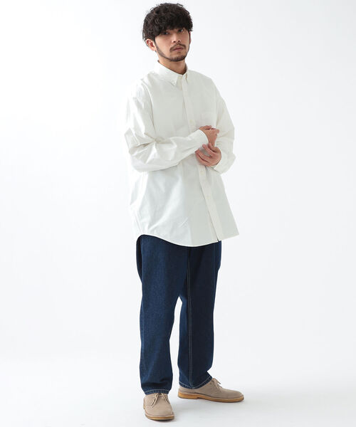 BEAMS（ビームス）の「BEAMS / ヘビーオックス イージー ボタンダウンシャツ（シャツ/ブラウス・メンズ・ホワイト/サックスブルー・SMALL/MEDIUM/LARGE/X-LARGE）」の11枚目の写真
