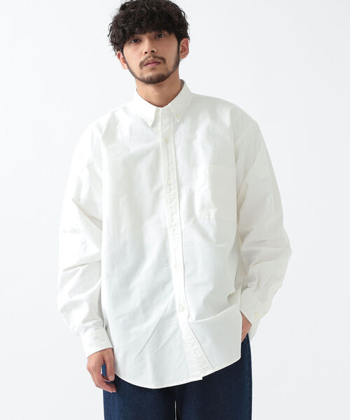 BEAMS（ビームス）の「BEAMS / ヘビーオックス イージー ボタンダウンシャツ（シャツ/ブラウス・メンズ・ホワイト/サックスブルー・SMALL/MEDIUM/LARGE/X-LARGE）」の12枚目の写真
