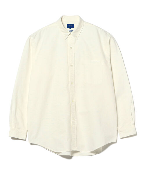 BEAMS（ビームス）の「BEAMS / ヘビーオックス イージー ボタンダウンシャツ（シャツ/ブラウス・メンズ・ホワイト/サックスブルー・SMALL/MEDIUM/LARGE/X-LARGE）」の20枚目の写真