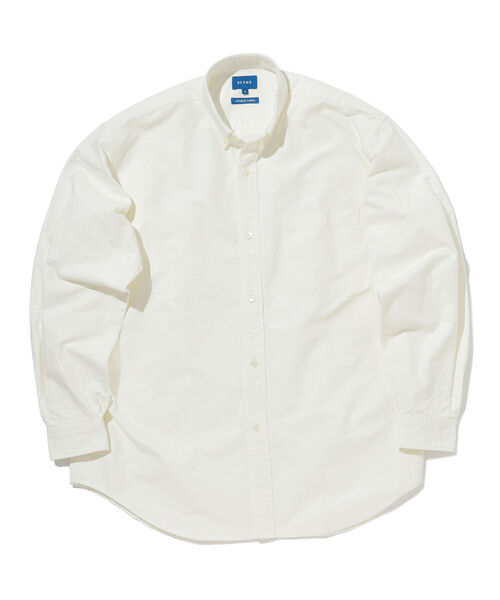 BEAMS（ビームス）の「BEAMS / ヘビーオックス イージー ボタンダウンシャツ（シャツ/ブラウス・メンズ・ホワイト/サックスブルー・SMALL/MEDIUM/LARGE/X-LARGE）」の9枚目の写真