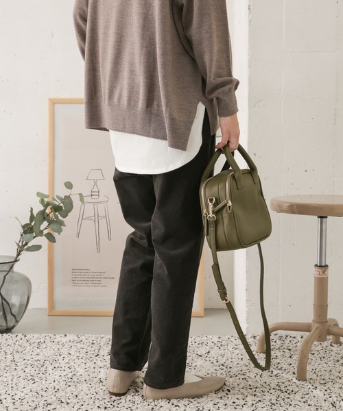 URBAN RESEARCH DOORS(アーバンリサーチドアーズ)の「ストレッチコーデュロイイージーパンツ(その他パンツ・レディース・チャコールグレー/ベージュ・38/36)」の7枚目の写真