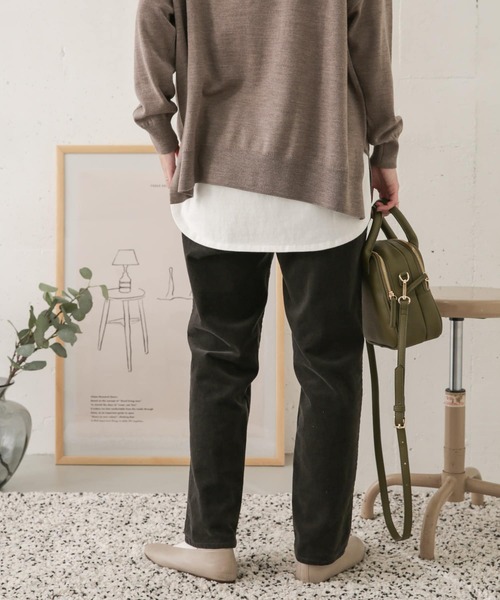 URBAN RESEARCH DOORS(アーバンリサーチドアーズ)の「ストレッチコーデュロイイージーパンツ(その他パンツ・レディース・チャコールグレー/ベージュ・38/36)」の8枚目の写真