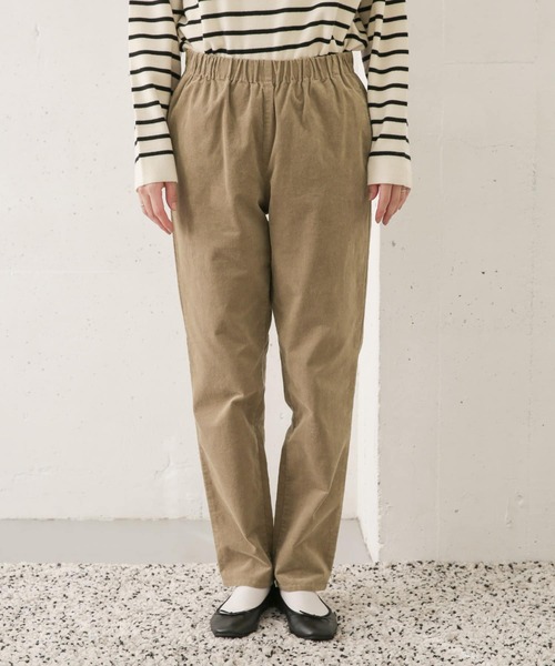 URBAN RESEARCH DOORS(アーバンリサーチドアーズ)の「ストレッチコーデュロイイージーパンツ(その他パンツ・レディース・チャコールグレー/ベージュ・38/36)」の12枚目の写真