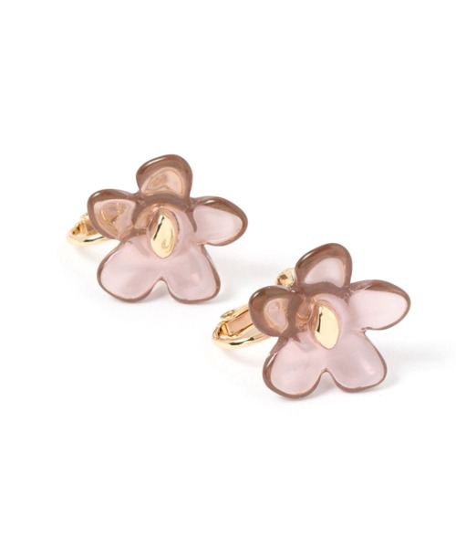 niko and...(ニコアンド)の「フラワーイヤリング(イヤリング・レディース・パープル/ブラウン/グリーン・0)」の3枚目の写真