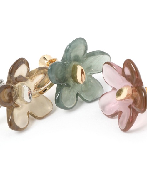 niko and...(ニコアンド)の「フラワーイヤリング(イヤリング・レディース・パープル/ブラウン/グリーン・0)」の5枚目の写真