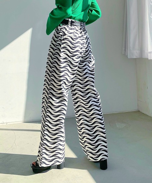 PAGEBOY（ページボーイ）の「モードウェーブガラパンツ（その他パンツ・レディース・ホワイト系その他/グリーン系その他/ブルー系その他・FREE）」の18枚目の写真