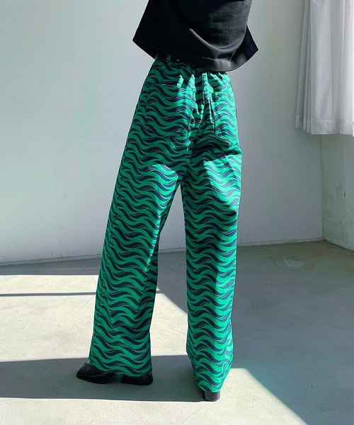 PAGEBOY（ページボーイ）の「モードウェーブガラパンツ（その他パンツ・レディース・ホワイト系その他/グリーン系その他/ブルー系その他・FREE）」の10枚目の写真