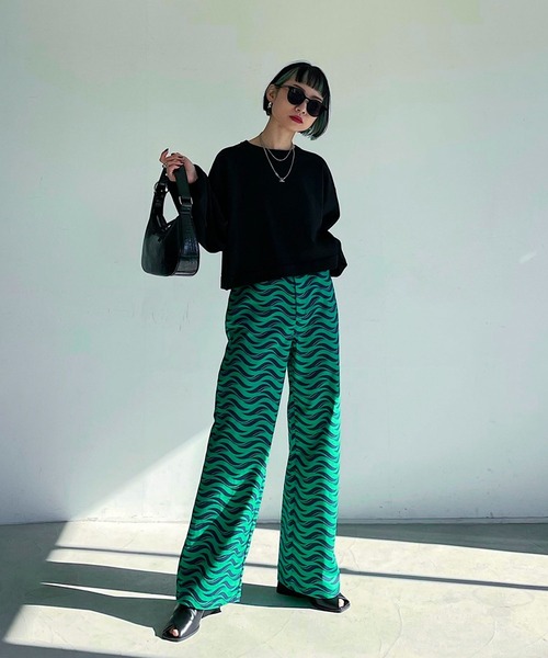 PAGEBOY（ページボーイ）の「モードウェーブガラパンツ（その他パンツ・レディース・ホワイト系その他/グリーン系その他/ブルー系その他・FREE）」の16枚目の写真