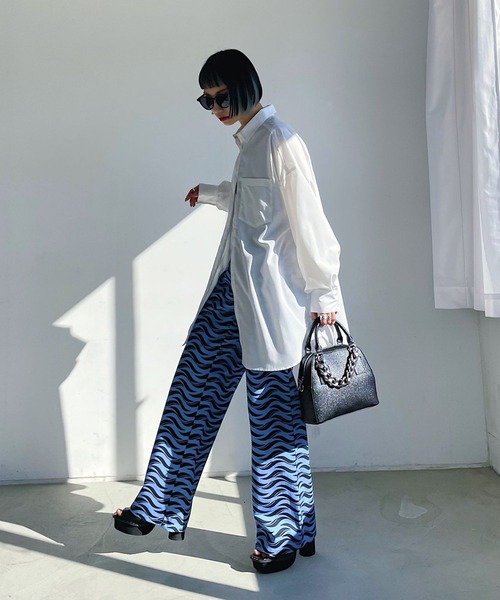PAGEBOY（ページボーイ）の「モードウェーブガラパンツ（その他パンツ・レディース・ホワイト系その他/グリーン系その他/ブルー系その他・FREE）」の12枚目の写真