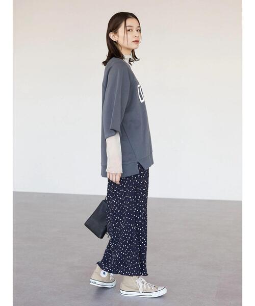 Green　Parks（グリーンパークス）の「ドットランダムプリーツスカート＊（スカート・レディース・ネイビー/グレー・FREE）」の7枚目の写真