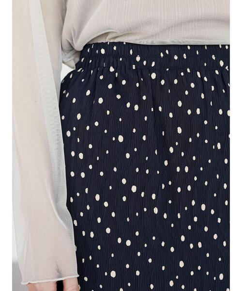 Green　Parks（グリーンパークス）の「ドットランダムプリーツスカート＊（スカート・レディース・ネイビー/グレー・FREE）」の8枚目の写真