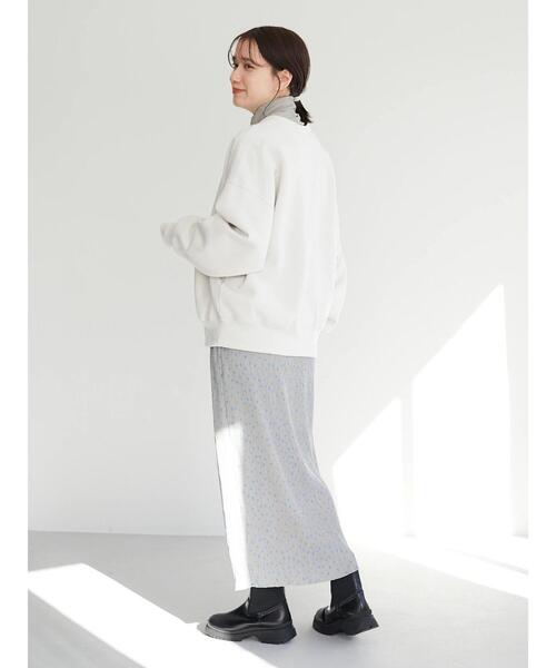 美品  pour la frime スカート ドットツイード  グリーン  M 美品 pour la frime スカート ドットツイード グリーン M