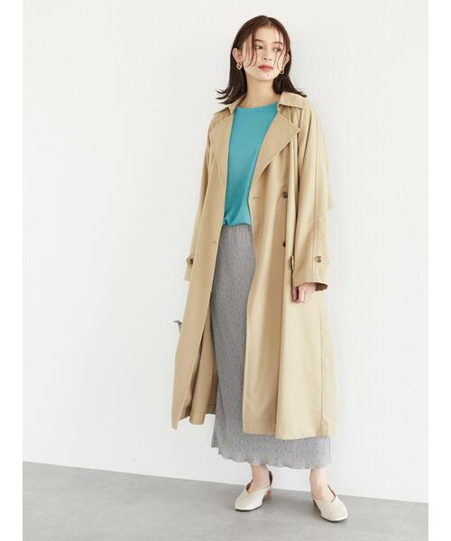 Green　Parks（グリーンパークス）の「ドットランダムプリーツスカート＊（スカート・レディース・ネイビー/グレー・FREE）」の15枚目の写真