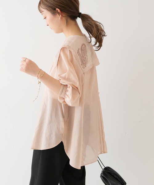 SLOBE IENA（スローブイエナ）の「カットワークセーラーブラウス