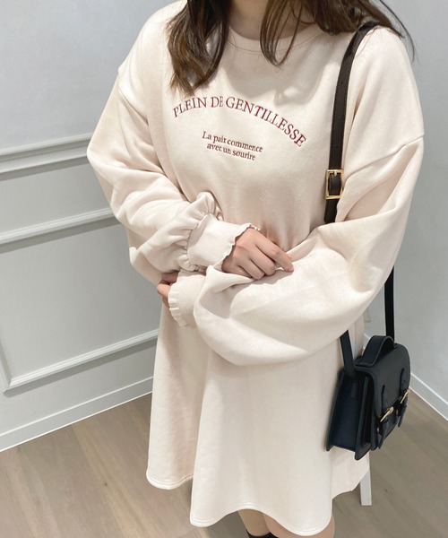 apres jour(アプレジュール)の「ロゴ刺繍スウェットワンピース【ZOZOTOWN限定アイテム】(ワンピース・レディース・ナチュラル/アイボリー/オフホワイト/ライトピンク・フリー/X-LARGE)」の14枚目の写真