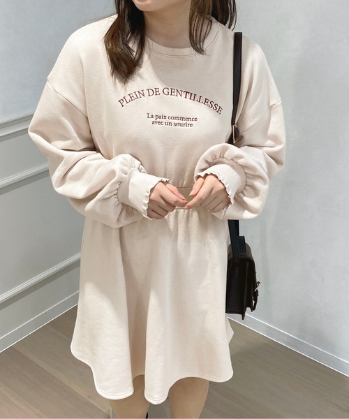 apres jour(アプレジュール)の「ロゴ刺繍スウェットワンピース【ZOZOTOWN限定アイテム】(ワンピース・レディース・ナチュラル/アイボリー/オフホワイト/ライトピンク・フリー/X-LARGE)」の15枚目の写真