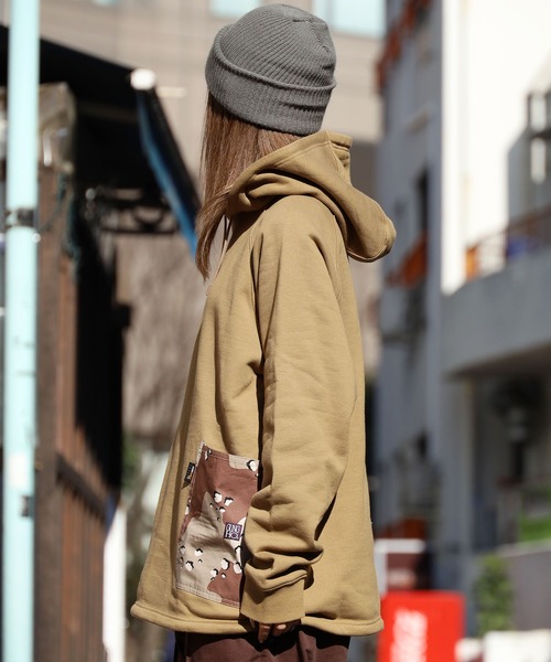 GUNG HO（ガンホー）の「GUNG HO/ガンホー RAGLAN PULL-HOODIE プルオーバー パーカー（パーカー・メンズ・ブラック/ベージュ/ヘザーグレー・L/S/M）」の19枚目の写真