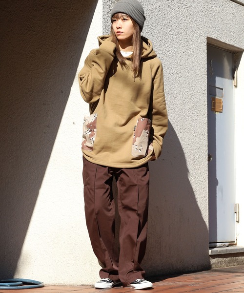 GUNG HO（ガンホー）の「GUNG HO/ガンホー RAGLAN PULL-HOODIE プルオーバー パーカー（パーカー・メンズ・ブラック/ベージュ/ヘザーグレー・L/S/M）」の8枚目の写真