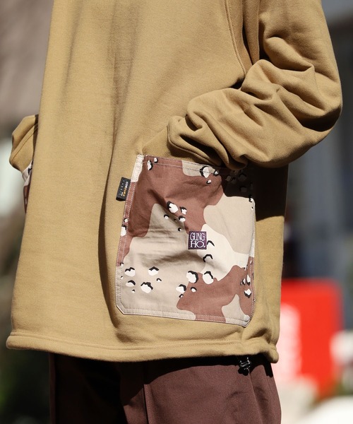 GUNG HO（ガンホー）の「GUNG HO/ガンホー RAGLAN PULL-HOODIE プルオーバー パーカー（パーカー・メンズ・ブラック/ベージュ/ヘザーグレー・L/S/M）」の18枚目の写真
