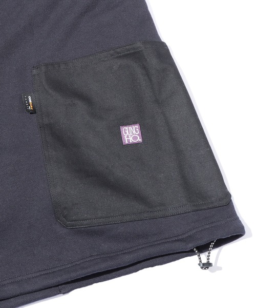 GUNG HO（ガンホー）の「GUNG HO/ガンホー RAGLAN PULL-HOODIE プルオーバー パーカー（パーカー・メンズ・ブラック/ベージュ/ヘザーグレー・L/S/M）」の6枚目の写真