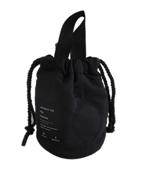 antiqua（アンティカ）の「2wayキルティング巾着バッグ（ショルダーバッグ・キッズ・カーキ/ブラック・FREE）」の22枚目の写真