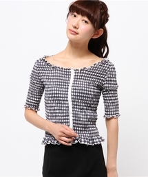 WEGO | WEGO/シャーリングオフショルTシャツ(Tシャツ/カットソー)