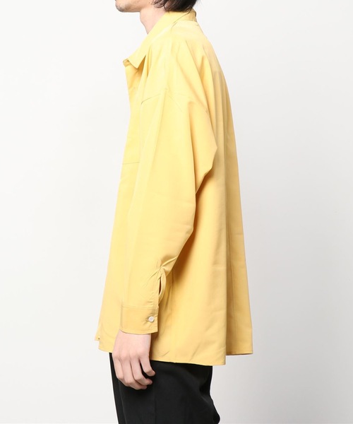THE TWENTYSEVEN(ザ トゥエンティーセブン)の「The TWENTYSEVEN:PE STRETCH DROP SHOULDER SHIRTS L/S ポリストレッチドロップショルダーシャツロングスリーブ(シャツ/ブラウス・メンズ・ホワイト/チャコールグレー/イエロー/グリーン・M/L/XL)」の5枚目の写真