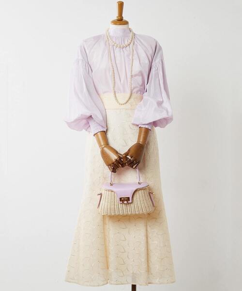 Tiara（ティアラ）の「2wayリボンブラウス（シャツ/ブラウス・レディース・サックスブルー/アイボリー/ピンク・FREE）」の3枚目の写真