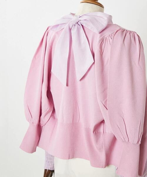 Tiara（ティアラ）の「2wayリボンブラウス（シャツ/ブラウス・レディース・サックスブルー/アイボリー/ピンク・FREE）」の7枚目の写真