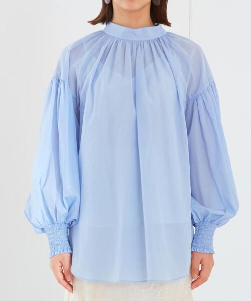 Tiara（ティアラ）の「2wayリボンブラウス（シャツ/ブラウス・レディース・サックスブルー/アイボリー/ピンク・FREE）」の9枚目の写真