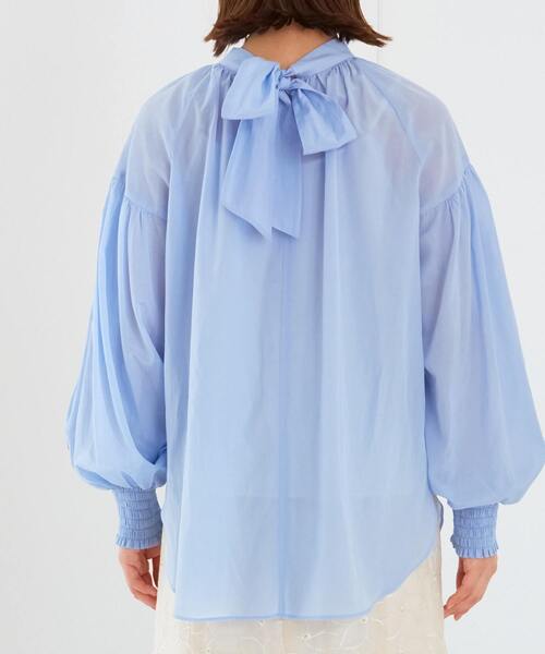 Tiara（ティアラ）の「2wayリボンブラウス（シャツ/ブラウス・レディース・サックスブルー/アイボリー/ピンク・FREE）」の11枚目の写真