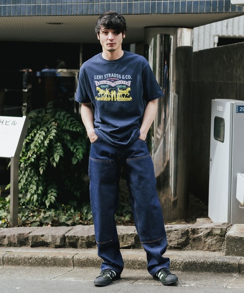 Levi's（リーバイス）の「LEVI'S/リーバイス strauss&co  ロゴT 半袖Ｔシャツ ツーホースマーク（Tシャツ/カットソー・メンズ・ネイビー/チャコール・M/L/XL/S）」の21枚目の写真