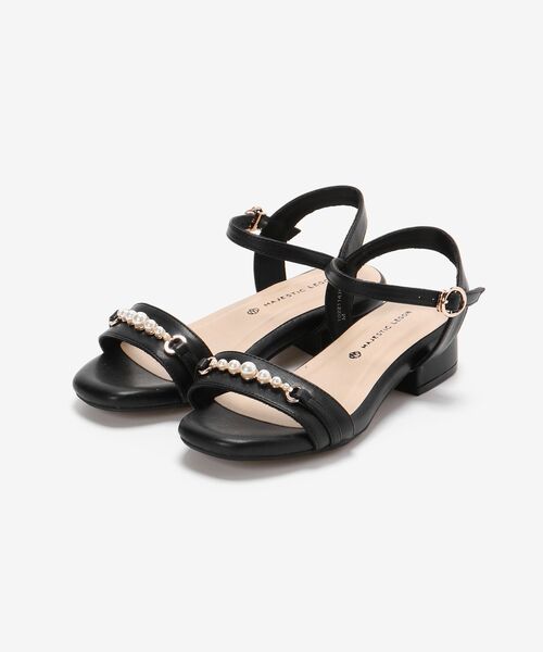 MAJESTIC LEGON（マジェスティックレゴン）の「ローヒールパールサンダル（サンダル・レディース・グレイッシュベージュ/ブラック/アイボリー・SMALL/MEDIUM/X-LARGE/LARGE）」の15枚目の写真