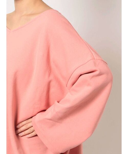 EMODA（エモダ）の「ディープVオーバートップ（Tシャツ/カットソー・レディース・ホワイト/ブラック/ピンク/ブルー・FREE）」の22枚目の写真