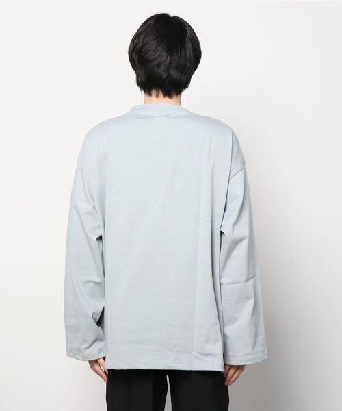 PORT BY ARK（ポートバイアーク）の「PORT BY ARK / ポートバイアーク：Long Sleeves：PO11-T002[COR]（Tシャツ/カットソー・メンズ・ブラック/ブルー/ミント・2/1）」の9枚目の写真
