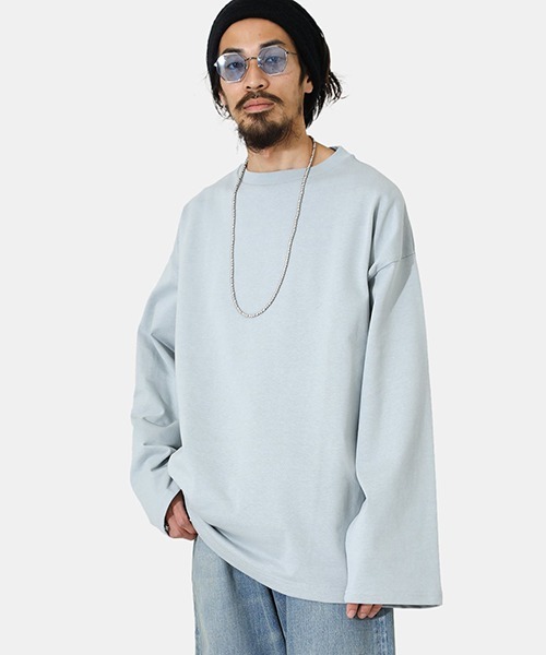 PORT BY ARK（ポートバイアーク）の「PORT BY ARK / ポートバイアーク：Long Sleeves：PO11-T002[COR]（Tシャツ/カットソー・メンズ・ブラック/ブルー/ミント・2/1）」の3枚目の写真