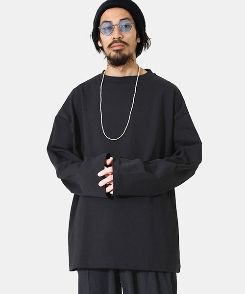 PORT BY ARK（ポートバイアーク）の「PORT BY ARK / ポートバイアーク：Long Sleeves：PO11-T002[COR]（Tシャツ/カットソー・メンズ・ブラック/ブルー/ミント・2/1）」の2枚目の写真