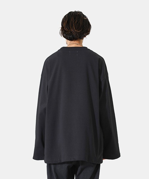 PORT BY ARK（ポートバイアーク）の「PORT BY ARK / ポートバイアーク：Long Sleeves：PO11-T002[COR]（Tシャツ/カットソー・メンズ・ブラック/ブルー/ミント・2/1）」の4枚目の写真