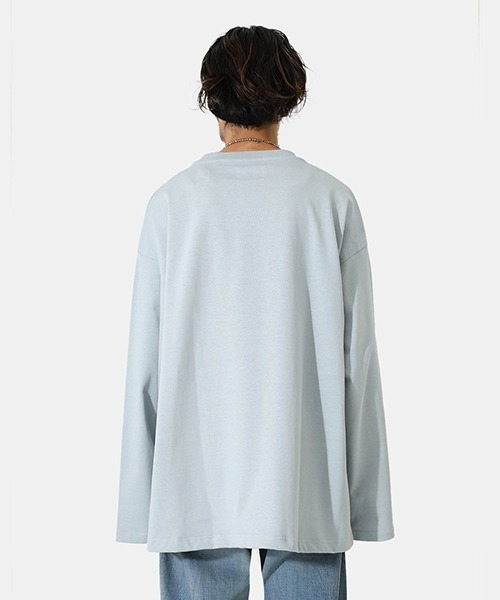 PORT BY ARK（ポートバイアーク）の「PORT BY ARK / ポートバイアーク：Long Sleeves：PO11-T002[COR]（Tシャツ/カットソー・メンズ・ブラック/ブルー/ミント・2/1）」の11枚目の写真