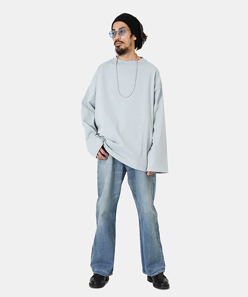 PORT BY ARK（ポートバイアーク）の「PORT BY ARK / ポートバイアーク：Long Sleeves：PO11-T002[COR]（Tシャツ/カットソー・メンズ・ブラック/ブルー/ミント・2/1）」の5枚目の写真