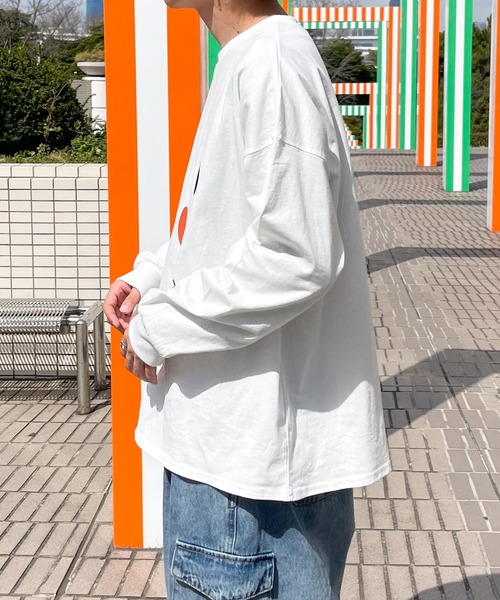 PairPair(ペアペア)の「顔のプリントロンT(ユニセックス)(Tシャツ/カットソー・レディース・ホワイト/ブラック系その他/スミクロ/ホワイト系その他・フリー)」の12枚目の写真