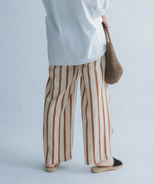 FORK&SPOON（フォークアンドスプーン）の「FORK&SPOON　サテンストライプパンツ（その他パンツ・レディース・ホワイト系その他/ブルー系その他・ONE）」の9枚目の写真