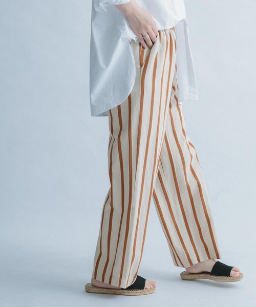 FORK&SPOON（フォークアンドスプーン）の「FORK&SPOON　サテンストライプパンツ（その他パンツ・レディース・ホワイト系その他/ブルー系その他・ONE）」の10枚目の写真