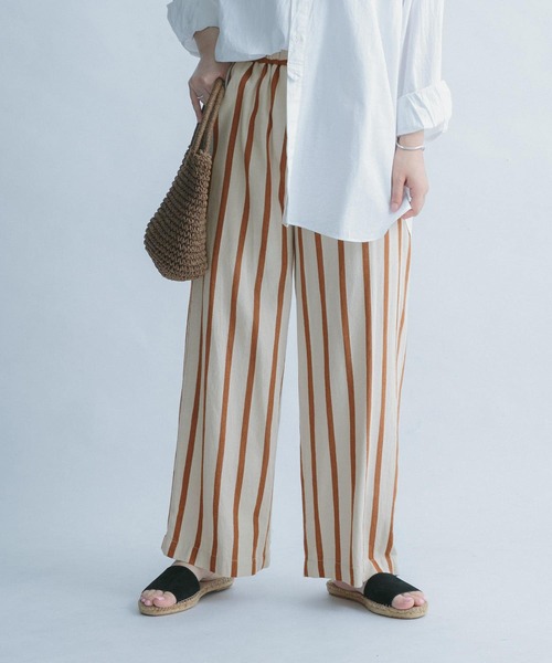 FORK&SPOON（フォークアンドスプーン）の「FORK&SPOON　サテンストライプパンツ（その他パンツ・レディース・ホワイト系その他/ブルー系その他・ONE）」の11枚目の写真