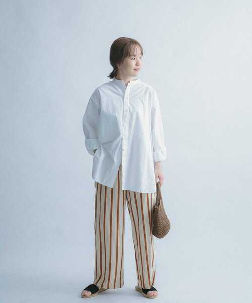 FORK&SPOON（フォークアンドスプーン）の「FORK&SPOON　サテンストライプパンツ（その他パンツ・レディース・ホワイト系その他/ブルー系その他・ONE）」の12枚目の写真