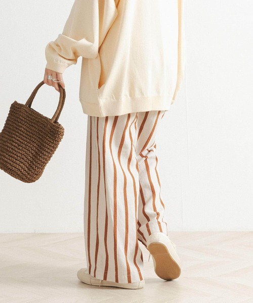 FORK&SPOON（フォークアンドスプーン）の「FORK&SPOON　サテンストライプパンツ（その他パンツ・レディース・ホワイト系その他/ブルー系その他・ONE）」の20枚目の写真