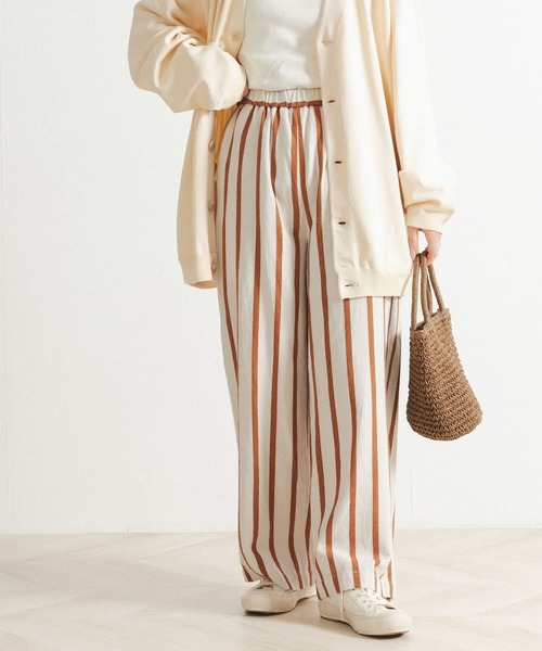 FORK&SPOON（フォークアンドスプーン）の「FORK&SPOON　サテンストライプパンツ（その他パンツ・レディース・ホワイト系その他/ブルー系その他・ONE）」の21枚目の写真