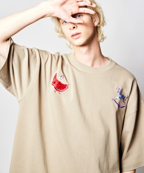 rehacer(レアセル)の「rehacer : Wander Wonder HW Wide T / ワンダーワンダー ヘビーウェイト ワイド Tシャツ(Tシャツ/カットソー・メンズ・ホワイト/ブラック/ベージュ・X-LARGE/LARGE/MEDIUM)」の3枚目の写真