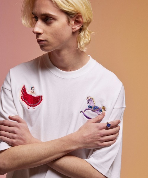 rehacer(レアセル)の「rehacer : Wander Wonder HW Wide T / ワンダーワンダー ヘビーウェイト ワイド Tシャツ(Tシャツ/カットソー・メンズ・ホワイト/ブラック/ベージュ・X-LARGE/LARGE/MEDIUM)」の1枚目の写真