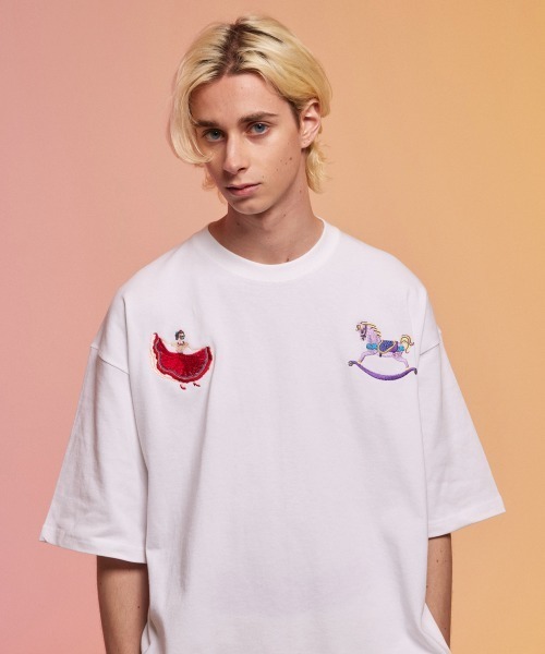 rehacer(レアセル)の「rehacer : Wander Wonder HW Wide T / ワンダーワンダー ヘビーウェイト ワイド Tシャツ(Tシャツ/カットソー・メンズ・ホワイト/ブラック/ベージュ・X-LARGE/LARGE/MEDIUM)」の9枚目の写真